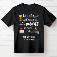 TeeInBlue Ajándék tanároknak egyedi póló Fekete póló / fekete / XL ajándéktárgy
