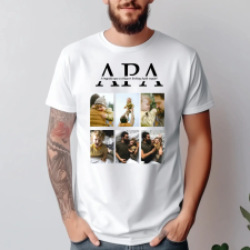 TeeInBlue Apák napi 6 képes póló egyedi szöveggel Fehér póló / fehér / 2XL ajándéktárgy