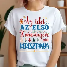 TeeInBlue Az idei az első karácsonyom, mint keresztanya póló Póló / fehér / 2XL ajándéktárgy