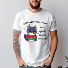 TeeInBlue Egész évben rossz voltam - őszinte póló Póló / fehér / XL ajándéktárgy