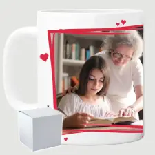 TeeInBlue Egyedi anyák napi bögre nagymamának Bögre / FEHÉR / FEHÉR DOBOZ bögrék, csészék