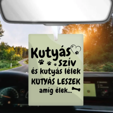 TeeInBlue Egyedi autóillatosító kutya gazdiknak Egyoldalas / Trópus illat / 7,5x10 cm illatosító, légfrissítő
