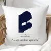 TeeInBlue Egyedi csillagtérkép párna apának Párna / FEHÉR HÁTOLDAL / antiallergén