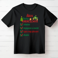 TeeInBlue Egyedi gamer karácsonyi póló névvel, a tökéletes karácsony Fekete póló / fekete / 2XL ajándéktárgy
