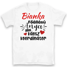 TeeInBlue Egyedi póló anyának, káosz koordinátor Póló / fehér / S ajándéktárgy