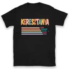 TeeInBlue Egyedi póló keresztanyának jellemzőkkel Póló / fekete / XL ajándéktárgy