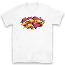 TeeInBlue Egyedi póló Valentin napra Póló / fehér / 2XL ajándéktárgy