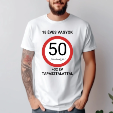TeeInBlue Egyedi születésnapi póló táblás minta Fehér póló / fehér / 2XL ajándéktárgy
