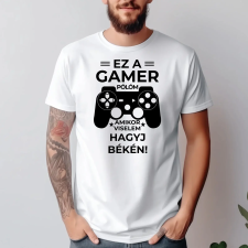 TeeInBlue Ez a gamer pólóm személyre szabható felirattal Fehér póló / fehér / M ajándéktárgy