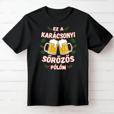 TeeInBlue Ez a karácsonyi sörözős pólóm Fekete póló / fekete / L ajándéktárgy