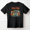 TeeInBlue Gamer evolution egyedi neves póló Fekete póló / fekete / L
