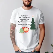 TeeInBlue Karácsony Anya pocakjában - póló Apának Póló / fehér / 2XL ajándéktárgy