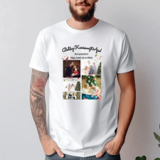TeeInBlue Karácsonyi póló 5 fotóval Póló / fehér / L ajándéktárgy