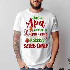 TeeInBlue Karácsonyi póló apának Póló / fehér / 2XL ajándéktárgy