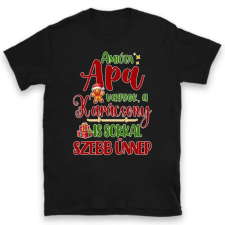 TeeInBlue Karácsonyi póló apának Póló / fekete / 2XL ajándéktárgy