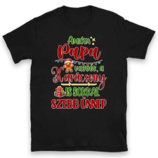 TeeInBlue Karácsonyi póló papának Póló / fekete / L ajándéktárgy
