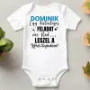 TeeInBlue Keresztszülő felkérő ajándék baba body egyedi névvel Baba body / fehér / 3-6 hónapos kor (68)