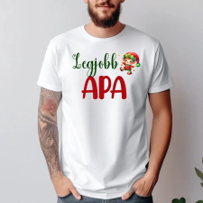 TeeInBlue Legjobb apa karácsonyi póló Póló / fehér / M ajándéktárgy