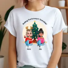 TeeInBlue Legjobb barátnők - személyre szabható póló Póló / fehér / M ajándéktárgy
