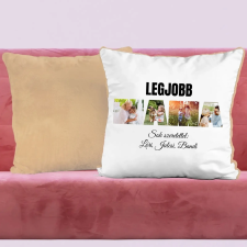 TeeInBlue Legjobb Mama egyedi párna Párna / BÉZS PLÜSS HÁTOLDAL / szivacs lakástextília