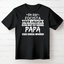 TeeInBlue Menő papa póló egyedi jellemzéssel Fekete póló / fekete / L ajándéktárgy