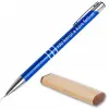 TeeInBlue Reklámtoll egyedi felirattal 50 db-os csomag Kék toll / PRÉMIUM FA TOK / 13,5 x 1 cm