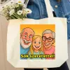 TeeInBlue Saját fotós karikatúra egyedi vászontáska Vászontáska / natúr / 35X39 cm