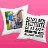 TeeInBlue Senki sem tökéletes, de az apák átkozottul közel állnak hozzá egyedi párna Kétoldalas párna / Fehér / szivacs