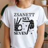 TeeInBlue Six seven 67 mem póló csontváz mintával és névvel Fehér póló / fehér / L