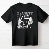 TeeInBlue Six seven 67 mem póló csontváz mintával és névvel Fekete póló / fekete / M