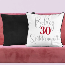 TeeInBlue Születésnapi párna Párna / FEKETE PLÜSS HÁTOLDAL / szivacs lakástextília