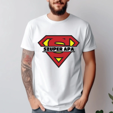 TeeInBlue Szuper apa póló apáknak Póló / fehér / L ajándéktárgy