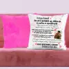 TeeInBlue Valentin napi egyedi fényképes és feliratos párna Párna / RÓZASZÍN PLÜSS HÁTOLDAL / antiallergén