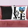 TeeInBlue Valentin napi fényképes párna love Párna / FEKETE PLÜSS HÁTOLDAL / szivacs