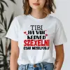 TeeInBlue Valentin napi vicces póló - ha van kedved szexelni csak mosolyogj Póló / fehér / L