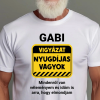 TeeInBlue Vigyázat nyugdíjas vagyok - nyugdíjas búcsúztató ajándék póló Fehér póló / fehér / M
