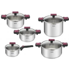 Tefal Edénykészlet 10 részes rozsdamentes acél Cook&Clip G723SA74 edény