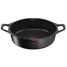 Tefal Fazék fedővel Tefal Robusto E2497244, öntött alumínium/üveg, 28 cm, fekete edény