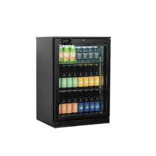 Tefcold Hűtős vitrin, TEFCOLD, BA16H, 115 literes, fekete hűtőgép, hűtőszekrény