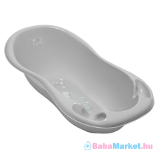 Tega babakád 102cm leeresztős hőmérővel Bagoly szürke babafürdőkád