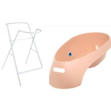 Tega Baby TEGGI 83 cm babakád hőmérővel + kádállvány - light pink babaápolási kellék