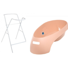 Tega Baby TEGGI 83 cm babakád hőmérővel + kádállvány - light pink babaápolási kellék
