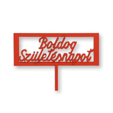  Téglalap alakú Boldog születésnapot feliratos sziluett tortadísz sütés és főzés
