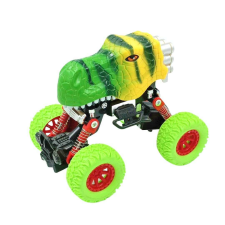 Teherautó dino verde húzza vissza 19cm autópálya és játékautó