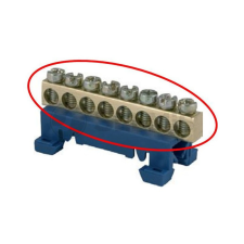 Tehnoplast Földelő és nullvezető bekötőkapocs 10 furattal villanyszerelés
