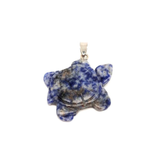Teknős medál szodalit spot 3,5x3,5cm medál