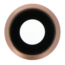  tel-szalk-005153 Apple iPhone 8 hátlapi kamera lencse arany kerettel mobiltelefon, tablet alkatrész