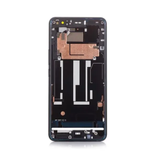  tel-szalk-005565 HTC U11 Plus fekete előlap lcd keret, burkolati elem mobiltelefon, tablet alkatrész