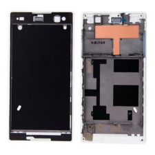  tel-szalk-011195 Sony Xperia C3 fehér előlap lcd keret, burkolati elem mobiltelefon, tablet alkatrész