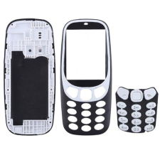  tel-szalk-012272 Nokia 3310 (2017) fekete előlap lcd keret, burkolati elem mobiltelefon, tablet alkatrész